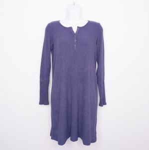 American Eagle Women's Ribbed Sweater Dress Blue Medium Top